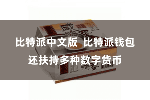 比特派中文版 比特派钱包还扶持多种数字货币