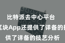 比特派去中心平台 比特派区块App还提供了详备的技艺分析