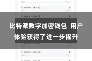比特派数字加密钱包  用户体验获得了进一步擢升